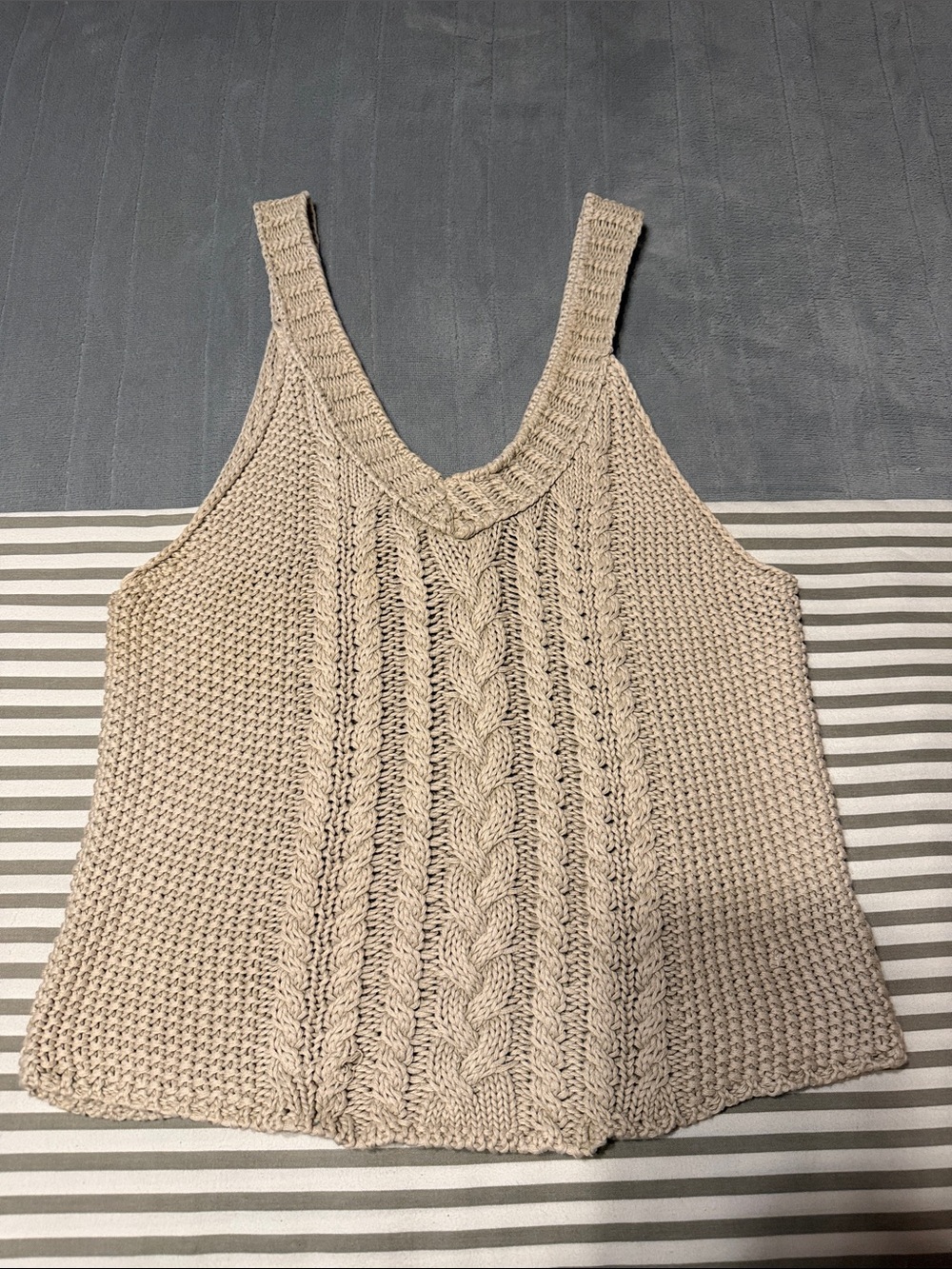 Sweater cable knit tank top Free People